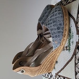 Viscata Sagaro Espadrille Wedge Sandals Sz 41 Bohemian Beachy Vacation Preppy